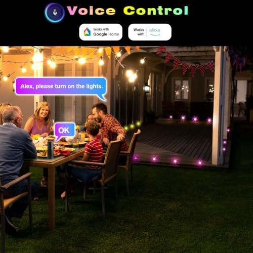 FVTLED LED Deck Lights Kit, 30pcs Φ1.22 WiFi Smart Phone Control Low Voltage Recessed RGBW Deck Lighting Waterproof Outdoor Yard Path Stair Decor, Black - Image 5