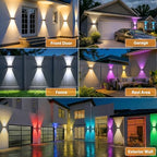 6PACK Solar Wall Lights Outdoor ,8 Lighting Modes Up and Down Solar Sconce Lights Dusk to Dawn Lighting IP65 Waterproof Solar Lights Outdoor for House Exterior Front Porch Garage Fence Patio Yard - Image 6