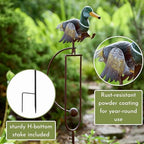 Red Carpet Studios Garden Art Small Walking Duck Balance Rocker Metal Garden Stake Yard Décor, 55” Tall, Mallard Duck with Moving Legs - Image 3