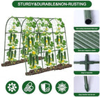 63"x47"x22" U-Shape Cucumber Trellis, Metal Plant Support with Net - Image 6