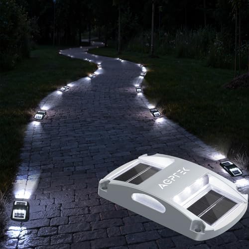 AGPTEK Solar Driveway Lights 20 Pack, Outdoor Deck Dock Marine Waterproof by AGPTEK