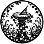 Sundial Garden Ivy Metal Wall Art, Metal Signs, Metal Outdoor Decor, WallArt Decor, Vintage Rustic Style, Elegant Exquisite Wall Decoration, for Living Room, Office, Apartment, College. (Black,20Inch) by Unknown