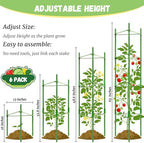 Legigo 6 Pack Tomato Cage for Garden, Up to 48Inch Sturdy Tomato Trellis - Image 2