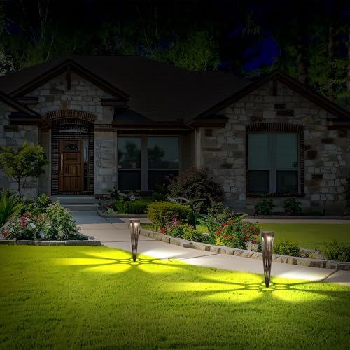 JJX Solar Pathway Lights, 6 Pack Outdoor Walkway Solar Lights for Yard Outside, Warm Light LED Landscape Light Waterproof IP65 Auto On/Off for Lawn Sidewalk - Image 7