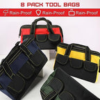 Silkfly 13 Inch 8 Pcs Tool Bags for Men,Waterproof Tools Organizer Bag - Image 7