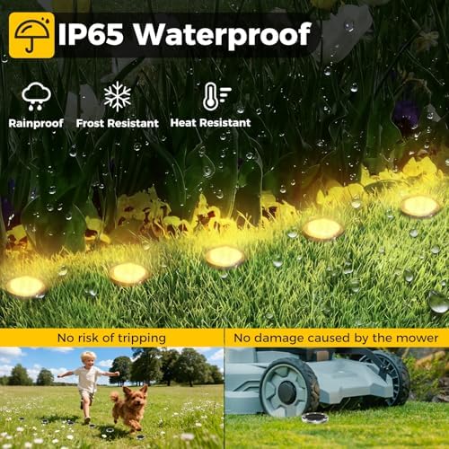 30 Pack Solar Lights Outdoor Waterproof, 8 LED Solar Ground Lights - Image 3