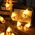 CAKERS Christmas Decor String Lights|Creative Cute Novelty Fairy Lights|Hanging Copper Wire Lights|Night Lights for Birthday Party Xmas Tree Decor,Xmas Scarf Snowman,3m(9.8ft)-20LED-Battery - Image 5