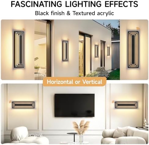 Dusk to Dawn LED Long Outdoor Wall Light Fixtures,23.6 in,36W - Image 4