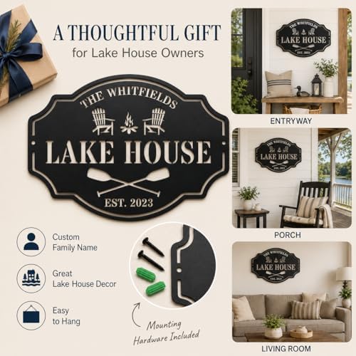 Custom Lake House Welcome Sign,Personalized Metal Lake House Signs,Lake House Decor,Personalized Metal Sign,Custom Outdoor Decor - Image 4