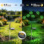 Solar Garden Lights Outdoor, Upgraded Solar Swaying Starburst Light Waterproof with 2 Modes, Solar Fairy Firework Lights for Yard Patio Pathway Flowerbed Balcony Garden Decoration (Green, 4 Pack) - Image 3