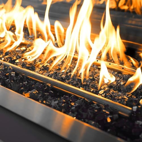 Mr. Fireglass 10 Pounds Fire Glass - 1/2 Inch High Luster Reflective Tempered Glass Rocks for Fireplace Fire Pit Table and Landscaping, Onyx Black - Image 4