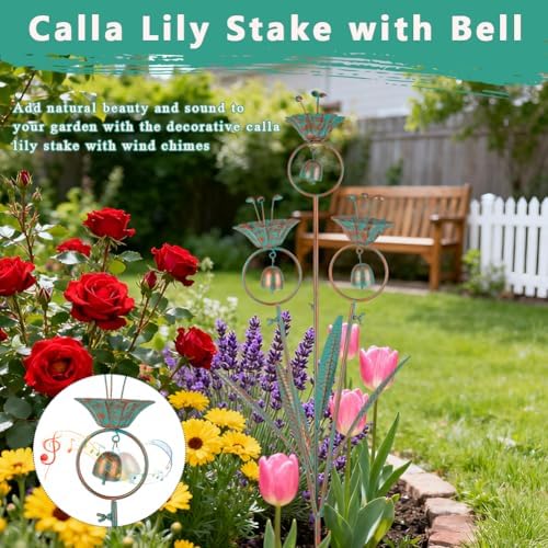 Calla Lily Garden Stake with Bells - Image 5
