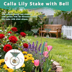 Calla Lily Garden Stake with Bells - Image 5