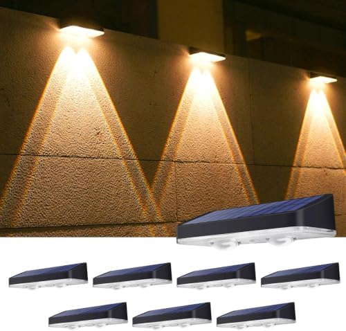 Solar Lights Outdoor for Fence, Wall, Step, Deck, Railing, Porch, Address by XmnSoly