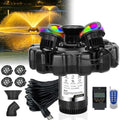 Pond Fountain Aerator, with 4 RGB Lights 1HP 110V 15000 GPH Pond Fountain Pump with Lights, Fully Automatic Lake Floating Fountain, 100 FT Power Cord, Pond Fountains for Large Ponds Lake by Lanmun