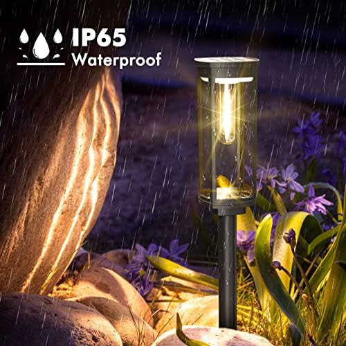 COXSENI Solar Pathway Lights Outdoor Waterproof Warm White, 6 Pack - Image 6