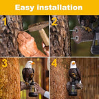 Solar Eagle Tree Decor Outdoor, Hanging Eagle Statue with Lantern - Image 3