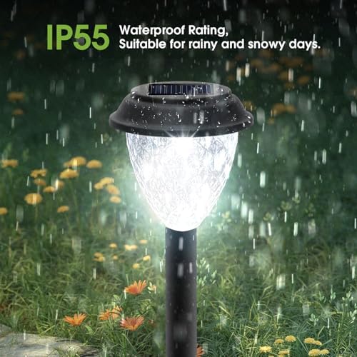 GOODFOEVER Solar Pathway Lights Outdoor, 16 Pack Solar Lights Outdoor Waterproof for Outside, Garden Decor for Yard, Patio, Landscape, Planter, Walkway, Driveway - Image 3
