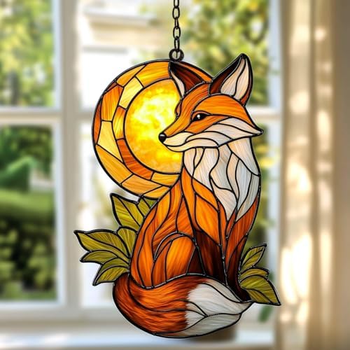 Autumn Fox Acrylic Suncatcher by AVAGAN