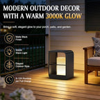 11" Solar Lanterns Outdoor Waterproof Outdoor Desk Lamp with Remote - Image 2