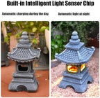 Front Porch Decor Pagoda Garden Statue Sculpture Solar Lantern Zen Decoration for Landscape Esculturas Decorativas Modernas(A2) - Image 4