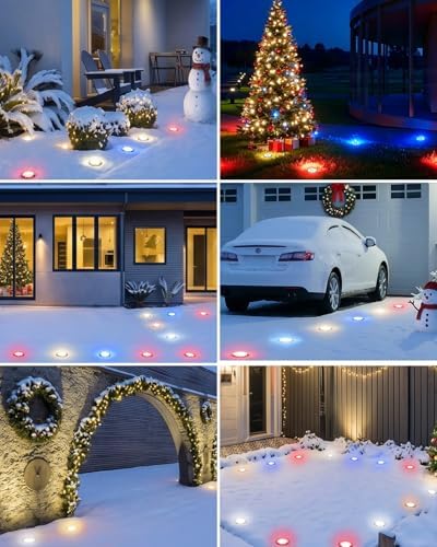 btfarm 16 Pack Solar Lights Outdoor Waterproof, 8 LED Solar Ground Lights - Image 7
