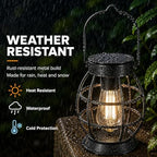 LeiDrail Solar Lanterns Outdoor, Hanging Metal Lights, Dual LED, 2 Pack - Image 5
