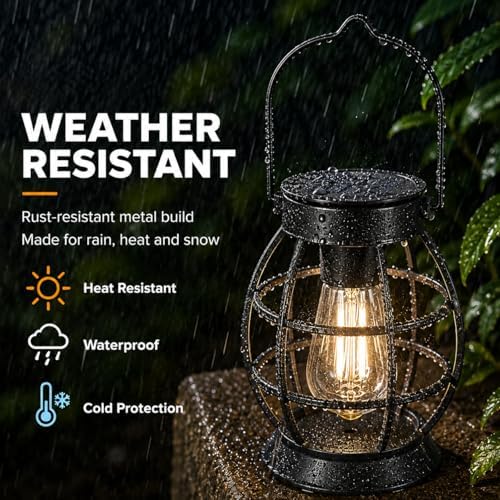 LeiDrail Solar Lanterns Outdoor, Hanging Metal Lights, Dual LED, 2 Pack - Image 5