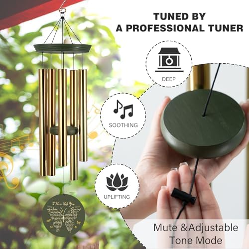 ASTARIN Memorial Wind Chimes Personalized, Bereavement Gift Ideas for Sympathy Loss of Lover Mother Father, 36 inch Deep Tone Wind Chimes Patio Decoration, in Memory of Loved One Gift(Made in Texas) - Image 3