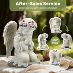 Solar Angel Garden Statue, Outdoor Decor, Cemetery Decorations for Grave – Praying Angel Figurines with LED Light for Outdoor Lawn, Yard, Patio Decor, Memorial Gifts for Women, Mom and Grandma - Image 3