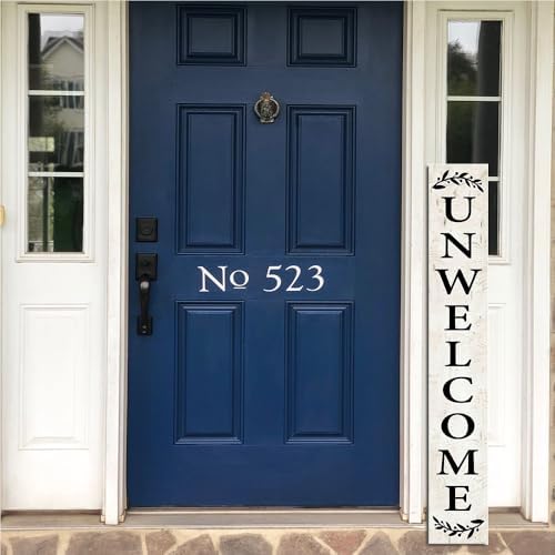 Unwelcome Porch Sign Go Away For Front Door Farmhouse Porch Vertical Wooden Plaque Entryway Home Outdoor Seasonal Spring Summer Decoration 8x48inch - Image 6