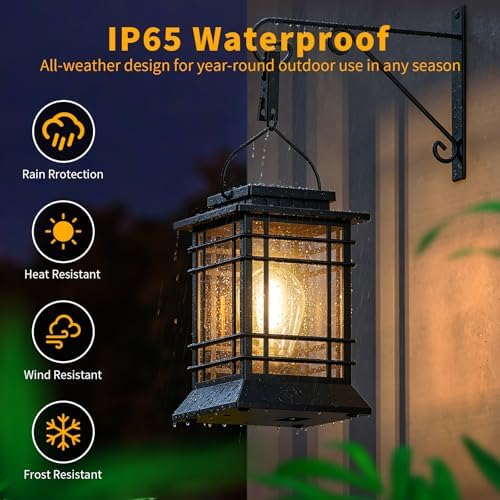 Solar Lanterns Outdoor Waterproof, Hanging Solar Lights for Outside 6 Pack - Image 5