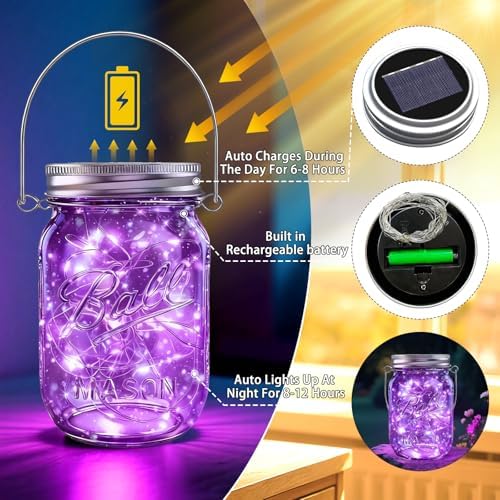 Mason Jar Solar Lights for Outside, 12 Pack 30 LED Fairy Lights(NO Jars) - Image 3