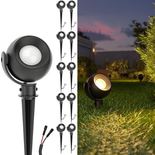 Sunco 10 Pack LED Low Voltage Landscape Lighting Spotlight Spheres by Unknown