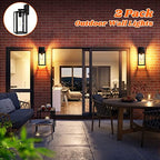2-Pack Outdoor Lights for House, Waterproof Bronze Exterior Light Fixtures with Clear Glass, Anti-Rust Outside Wall Lanterns Sconces, Front Porch Lights for Garage Doorway, Bulbs Not Included - Image 4