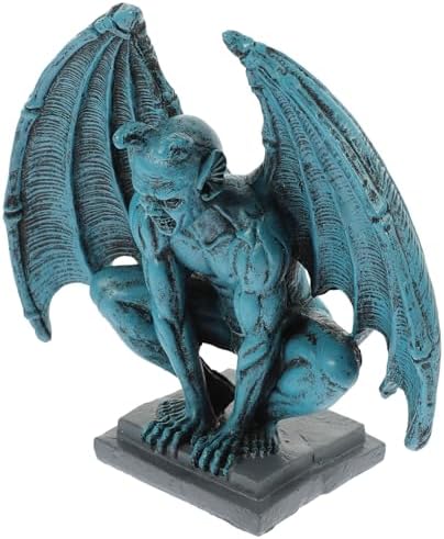 Resin Gargoyle Statue Halloween Gothic for Garden and Living Room Decor by POPETPOP