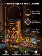 Hummingbird Solar Lantern, Waterproof Colorful Outdoor Garden Light - Image 3