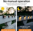 4 Pack Solar Step Lights, Waterproof Outdoor LED Deck Lights, Black Solar Stair Lights for Garden, Patio, Fence, Yard, Staircase - Image 3