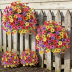 Outdoor Artificial Flowers Fake Plants, Artificial Topiary Balls with Ground Spikes, UV Resistant, Mix 4 Colors, 2 Pack, 20 inch, Garden Porch Patio Gravesite Indoor Decor (2 Pcs red) - Image 6