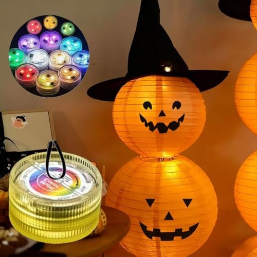 KEMANI Mini Submersible Led Lights,10pcs Small Underwater Tea Lights Candles Waterproof with 2 Remote Battery Operated, RGB 13 Multicolor Changing for Wedding Home Party Festival Decoration - Image 3