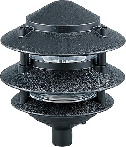 Generation Lighting Hardwired 120V Outdoor Pagoda Path Light, Black by GenerationLighting