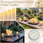 Retisee 100 Pack Waterproof Flameless Candles with Remote Timer LED Battery Operated Candles Long Lasting (H 4" 5" 6"7" x D 2.2") for Halloween Wedding Christmas Festival Home Fireplace Outdoor Indoor - Image 5