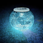 Aukora Solar Table Lamp, Waterproof Outdoor LED Light & Replacement Top, Panel Lantern Lid for Patio Garden Balcony Decor(Crack Glass) by AUKORA