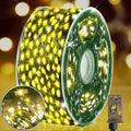 KNONEW 400FT 1200LED Green Wire Outdoor Fairy Lights Plug in Warm White by KNONEW