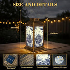 Solar Lantern Outdoor Waterproof Blue Deep Sea Toile Lighthouse Sailing Ships Octopus Whale Seagulls Garden Decor LED Solar Lights Hanging/Tabletop Lamp Gifts for Women Mom for Outside Yard Patio - Image 2