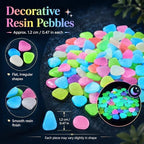 Glow in the Dark Rocks Outdoor, Night Guide Pebbles for Aquarium, Luminous Garden Stones for Landscape Decor, Yard, Walkway & Planter (1000, Multicolor) - Image 3