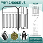 Goovilla Garden Fence, Total 19ft(L) x 21in(H), 19 Pcs, Rustproof Metal - Image 4