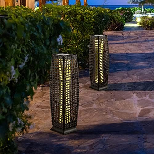 Tangkula 2-Piece Outdoor Solar Powered Floor Lamps - Image 5