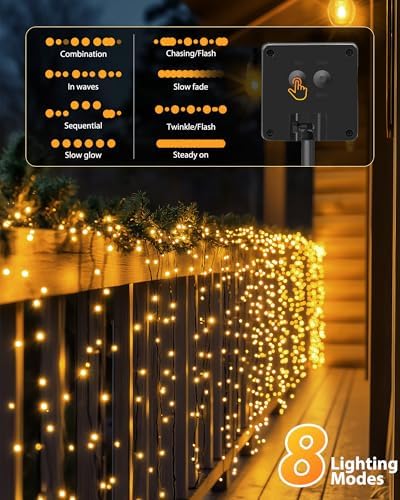 Brightown 4 Pack Solar String Lights for Outside, Total 184Ft 480 LED - Image 4