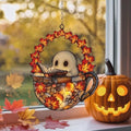 Autumn Ghost in Teacup Acrylic Suncatcher - Faux Stained Glass Indoor Window Hanging Ornament, Outdoor Sun Catcher Panel, Home Decor Gift for Ghost Lovers by Unknown